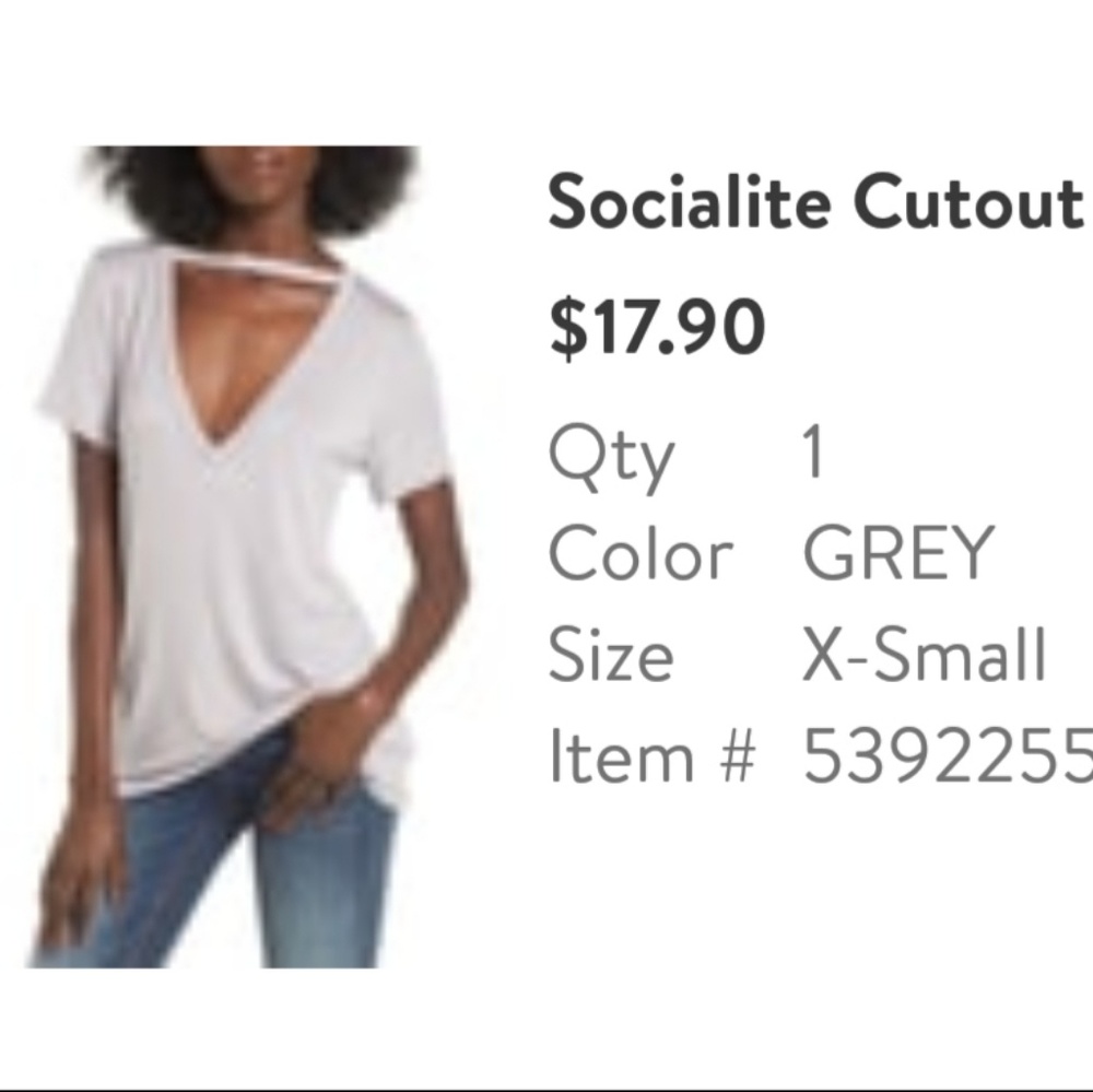 Socialite Cutout choker tee